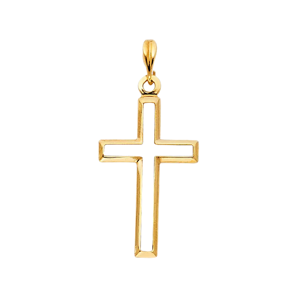 Opening Cross Pendant - 14k Yellow Gold