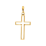 Opening Cross Pendant - 14k Yellow Gold