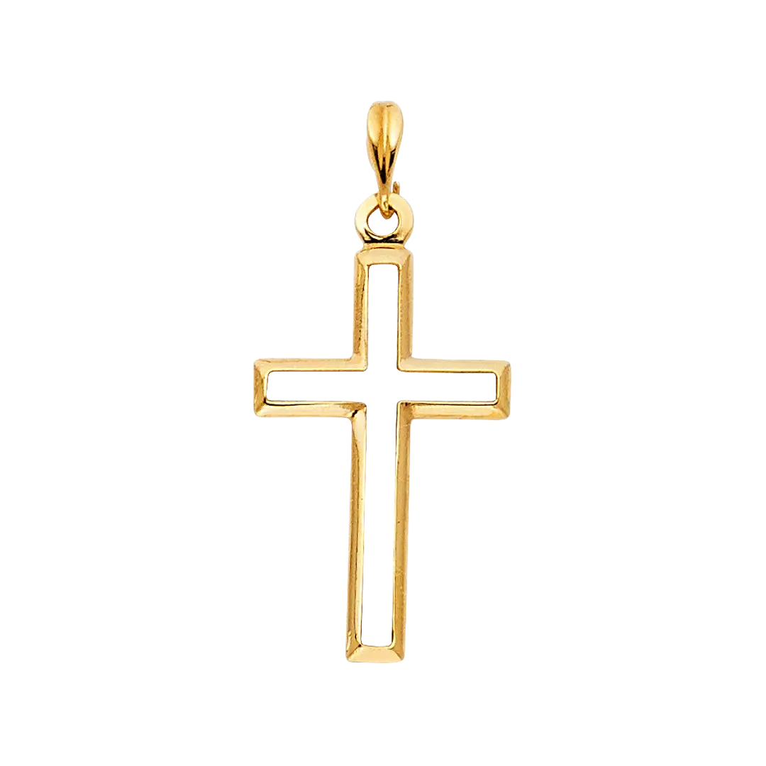 Opening Cross Pendant - 14k Yellow Gold