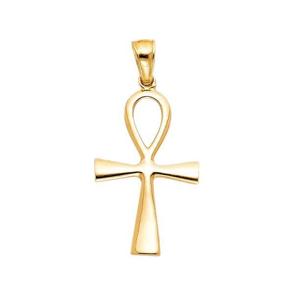 Ankh Cross Pendant - 14k Yellow Gold