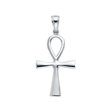 Ankh Cross Pendant - 14k White Gold