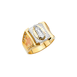 Guadalupe Men's CZ Ring - 14k Two Tone Gold