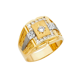 Men's CZ Ring - 14k Yellow Gold