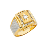 Men's CZ Ring - 14k Yellow Gold