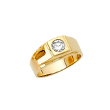 Men's CZ Ring - 14k Yellow Gold