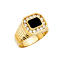 Onyx Men's Ring - 14k Yellow Gold