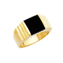 Onyx Men's Ring - 14k Yellow Gold