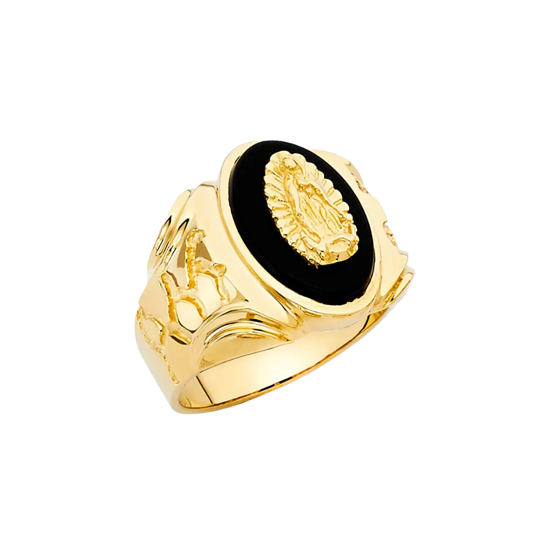 Onyx Men's Ring - 14k Yellow Gold