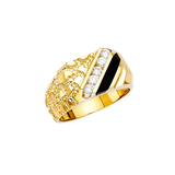 Onyx Men's Ring - 14k Yellow Gold