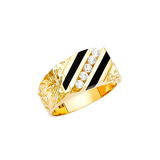 Onyx Men's Ring - 14k Yellow Gold