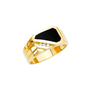 Onyx Men's Ring - 14k Yellow Gold