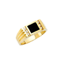 Onyx Men's Ring - 14k Yellow Gold