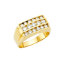 Men's Signet with CZ Ring - 14k Yellow Gold