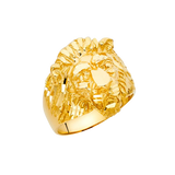 Lion Men's Ring - 14k Yellow Gold