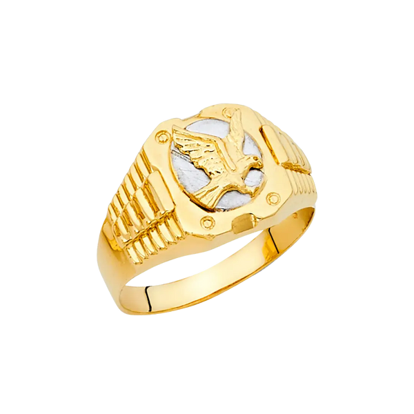 Men's Fashion Ring - 14k Two Tone Gold