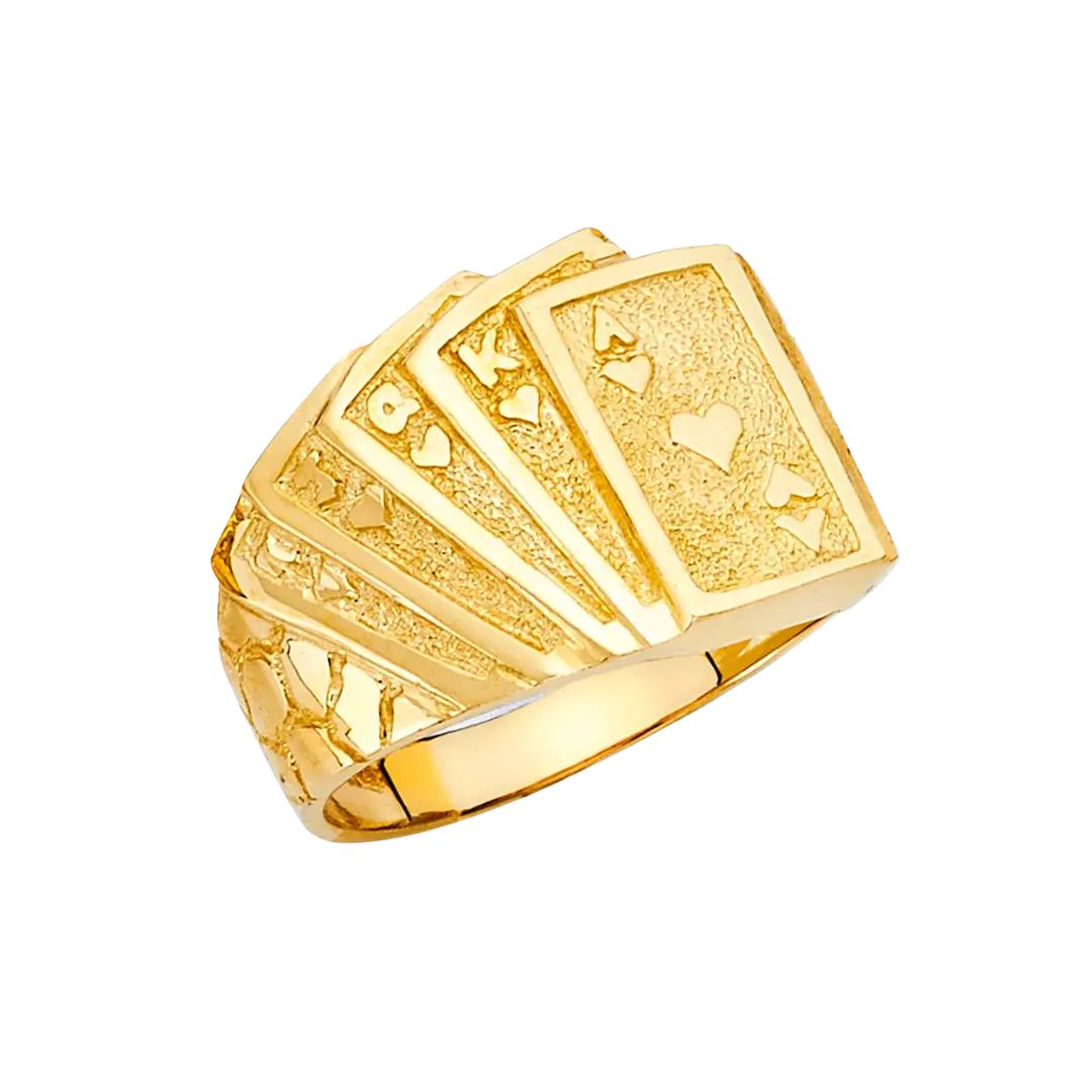 Men's Nugget Ring - 14k Yellow Gold