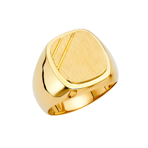 Men's Signet Ring - 14k Yellow Gold