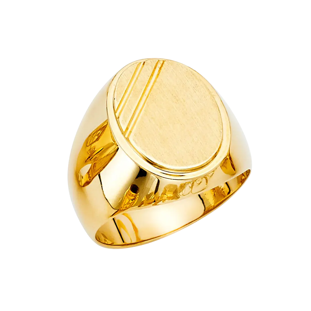 Men's Signet Ring - 14k Yellow Gold