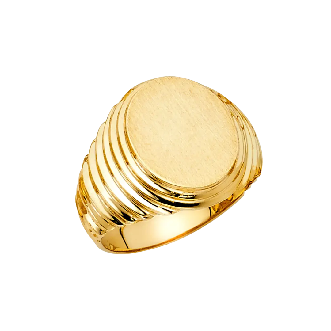 Men's Signet Ring - 14k Yellow Gold