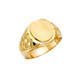 Men's Signet Ring - 14k Yellow Gold