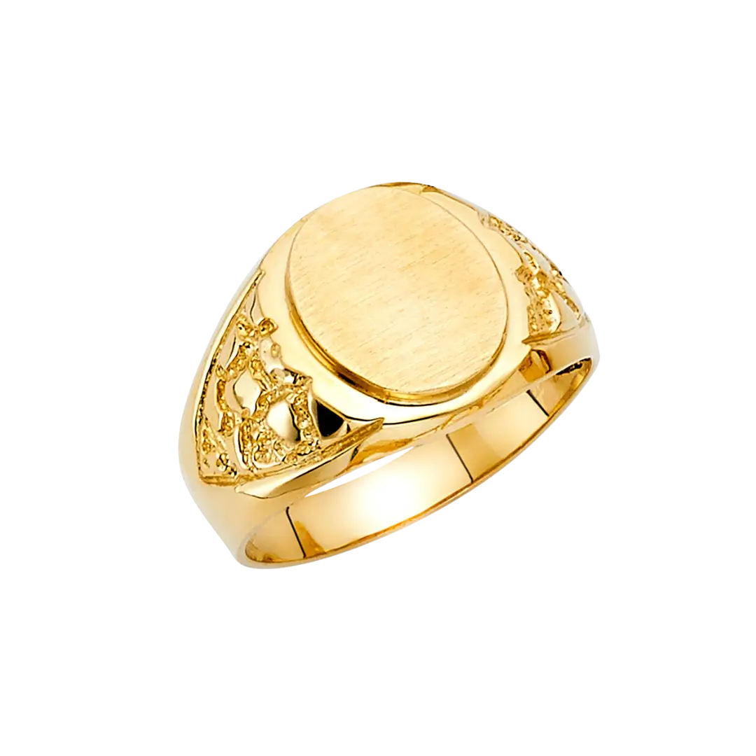 Men's Signet Ring - 14k Yellow Gold