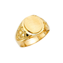 Men's Signet Ring - 14k Yellow Gold