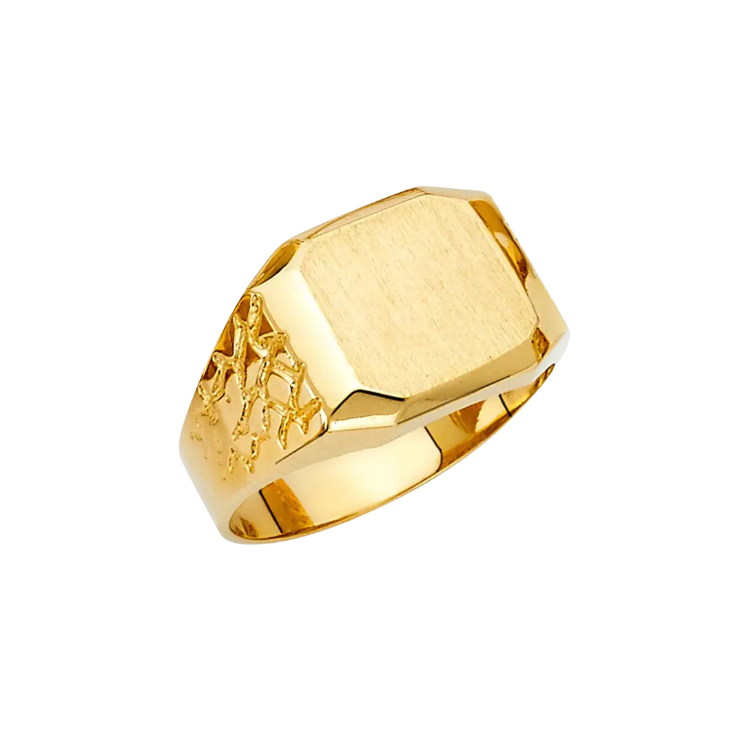 Men's Signet Ring - 14k Yellow Gold