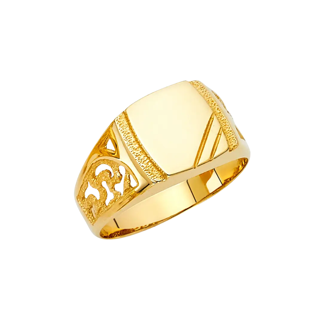 Men's Signet Ring - 14k Yellow Gold