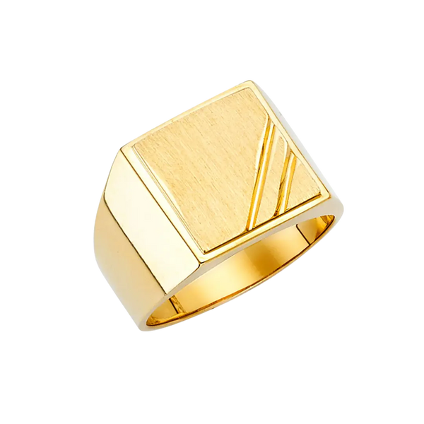 Men's Signet Ring - 14k Yellow Gold