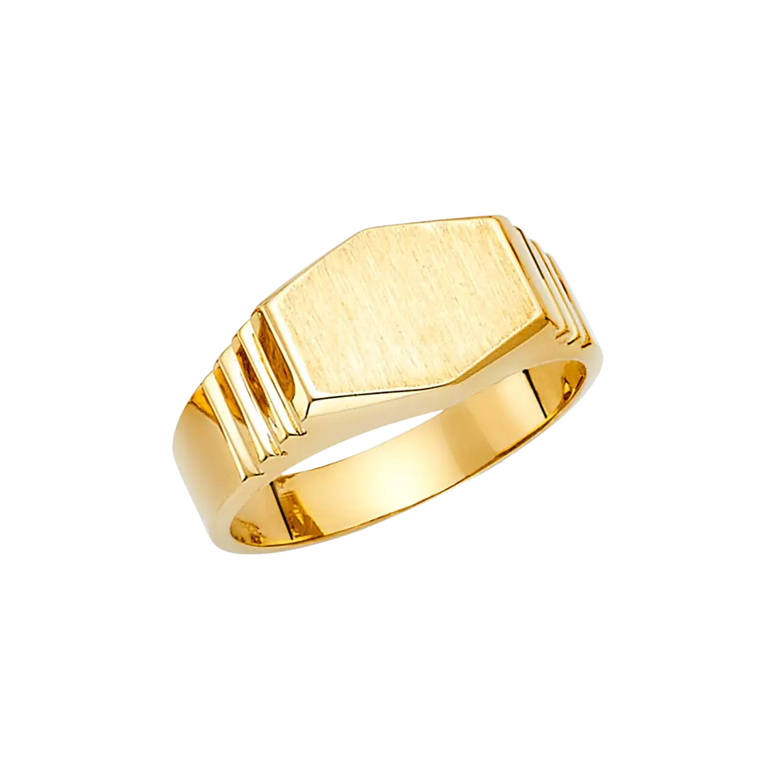 Men's Signet Ring - 14k Yellow Gold