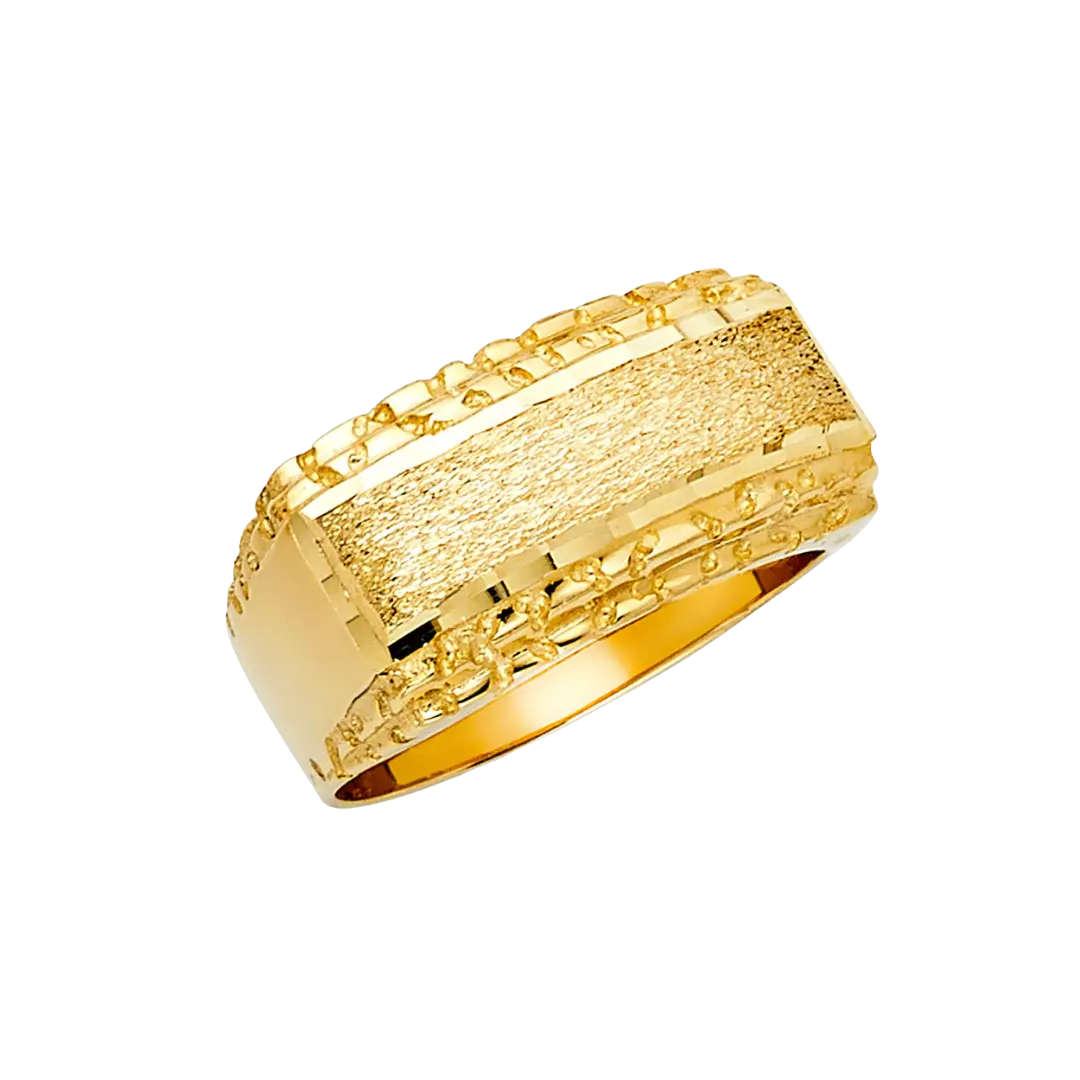 Men's Nugget Ring - 14k Yellow Gold