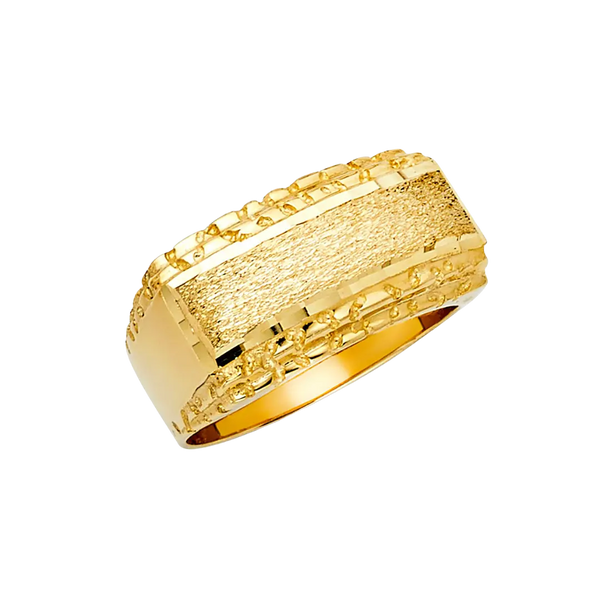 Men's Nugget Ring - 14k Yellow Gold