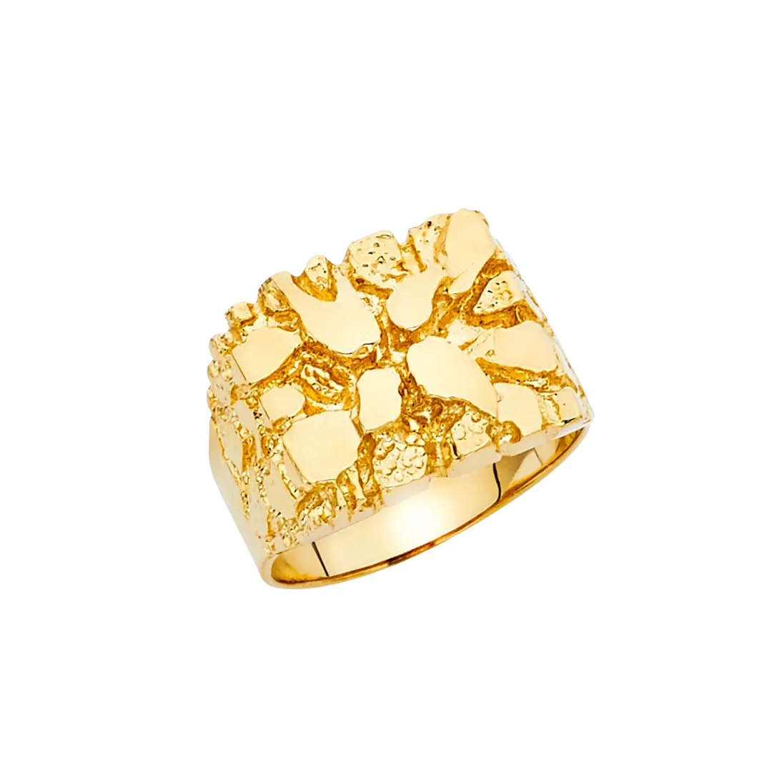 Men's Nugget Ring - 14k Yellow Gold