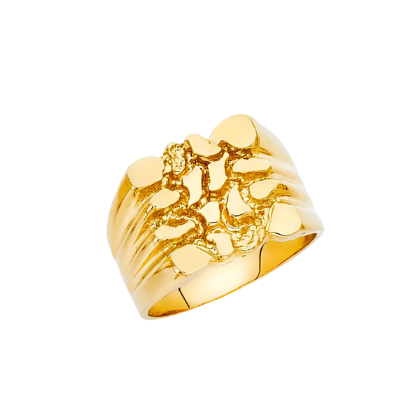 Men's Nugget Ring - 14k Yellow Gold