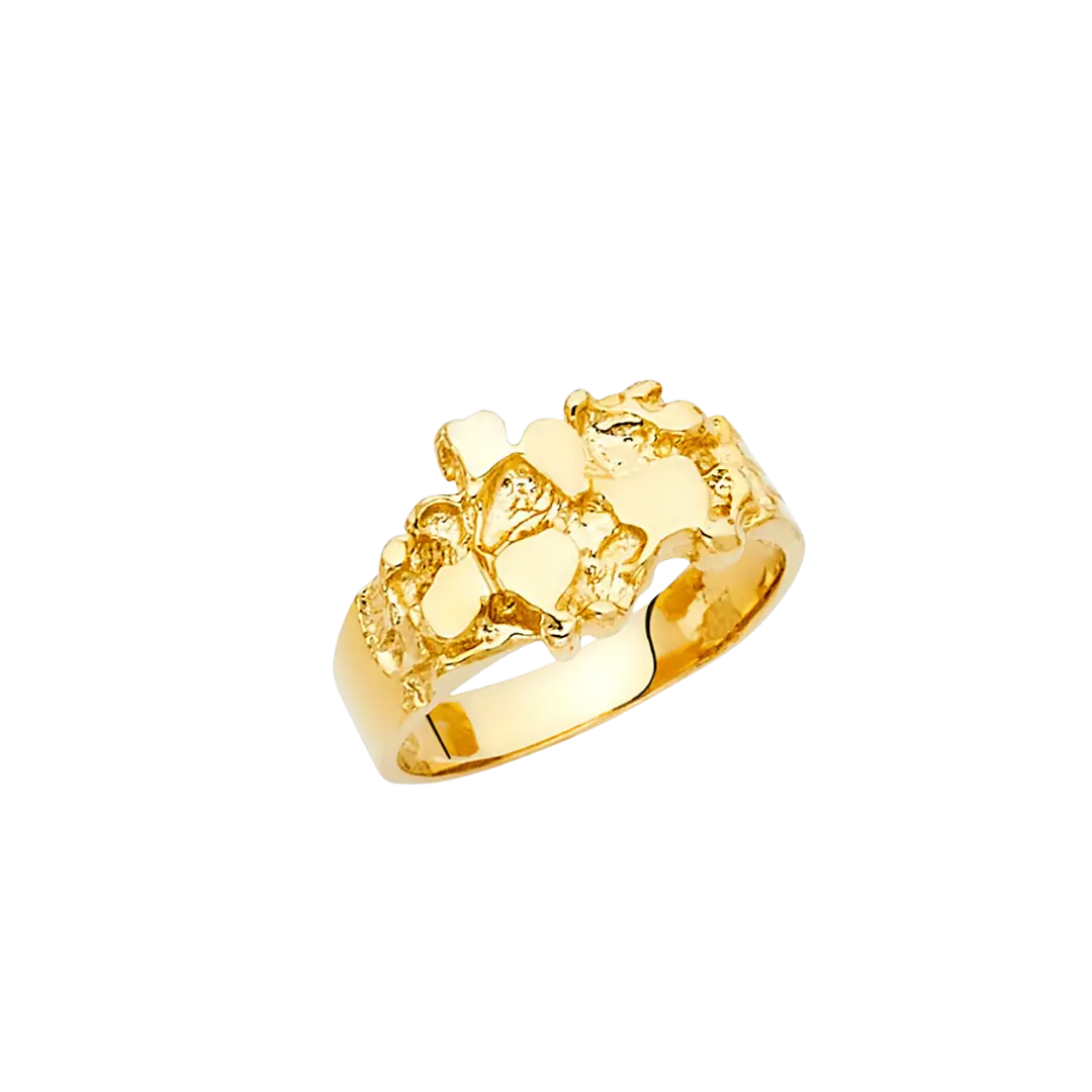 Men's Nugget Ring - 14k Yellow Gold