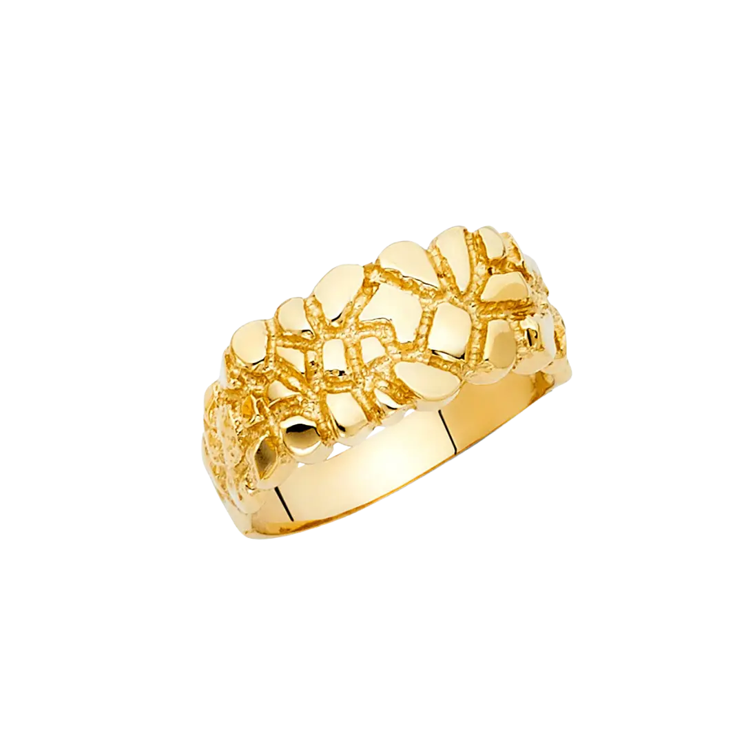 Men's Nugget Ring - 14k Yellow Gold