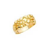 Men's Nugget Ring - 14k Yellow Gold