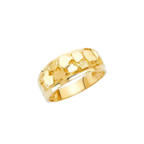 Men's Nugget Ring - 14k Yellow Gold