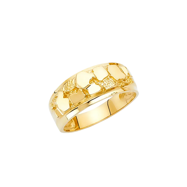 Men's Nugget Ring - 14k Yellow Gold