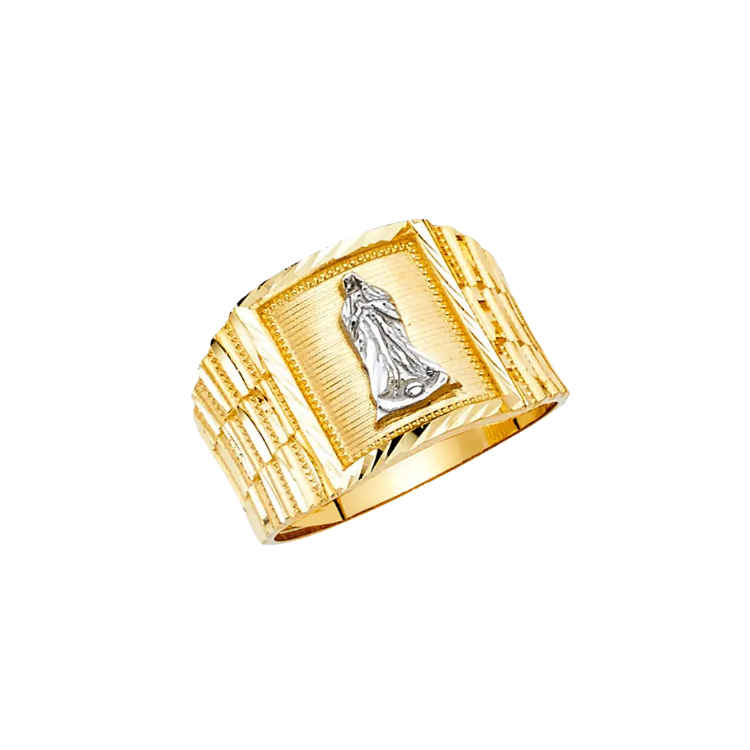 Guadalupe Men's Ring - 14k Two Tone Gold