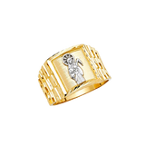 Santa Muerte Men's Ring - 14k Two Tone Gold