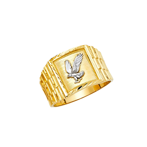 Men's Fashion Ring - 14k Two Tone Gold