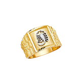 Men's Fashion Ring - 14k Two Tone Gold