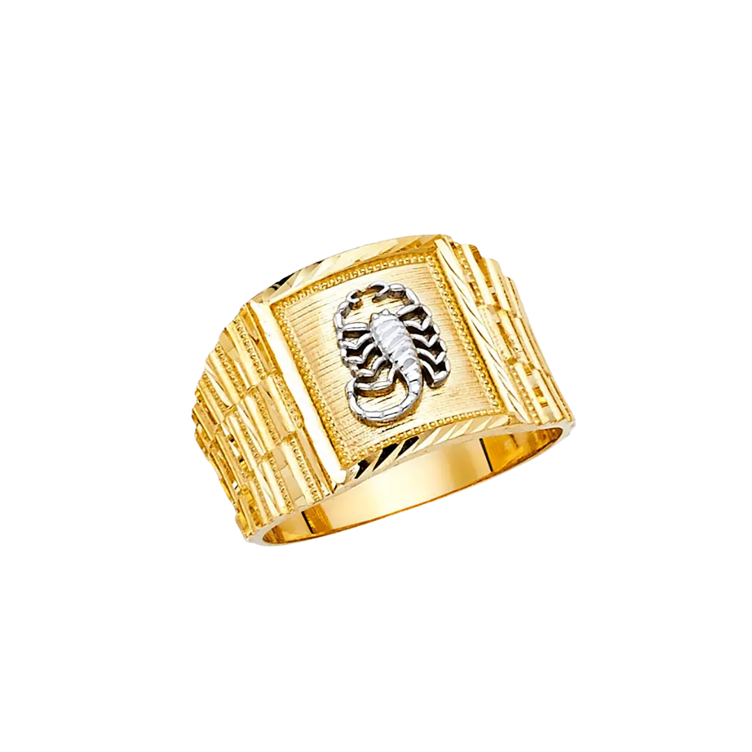 Men's Fashion Ring - 14k Two Tone Gold