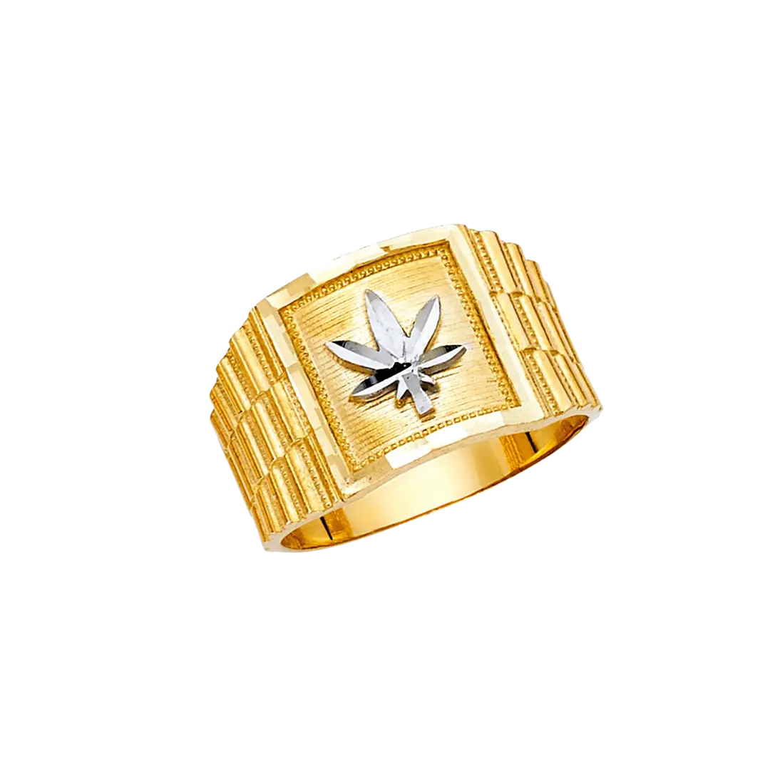 Men's Fashion Ring - 14k Two Tone Gold