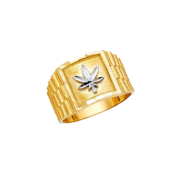 Men's Fashion Ring - 14k Two Tone Gold