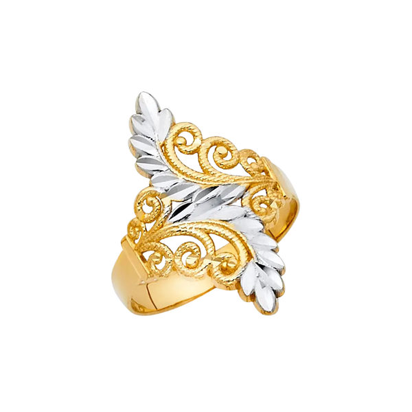 Fancy Ring - 14k Two Tone Gold