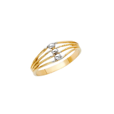 Fancy Ring - 14k Two Tone Gold