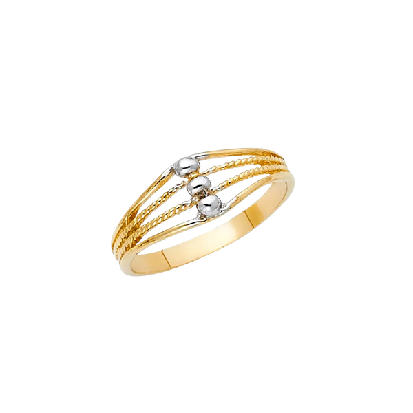 Fancy Ring - 14k Two Tone Gold