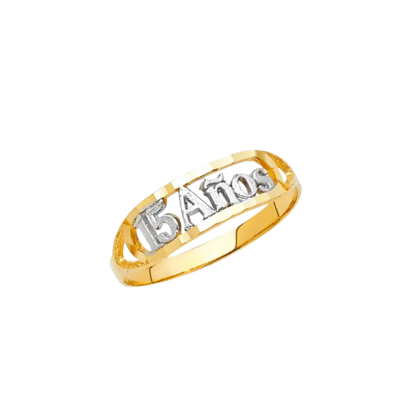 Quince Anos Ring - 14k Two Tone Gold